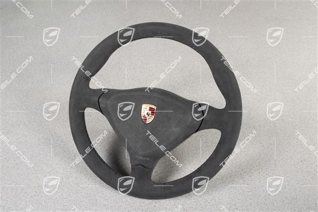 Lenkrad mit Airbag, 3-Speichen, Alcantara schwarz