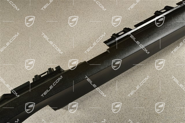 Osłona progu, czarna satyna, R