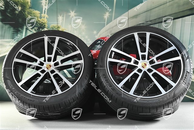 22" Sport Design summer wheels, complete set, 10J x 22 ET48 +11.5J x 22 ET61 rims + Pirelli 285/40 R22 + 315/35 R22 summer tyres, DOT/year of manufacture 2024, mileage approx. 30 kilometres