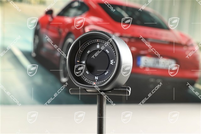 Compass with clock, Black