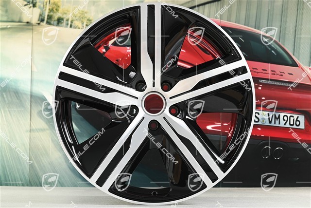 22" Felge Macan Exclusive Design, 11J x 22 ET47, schwarz hochglanz, rechts
