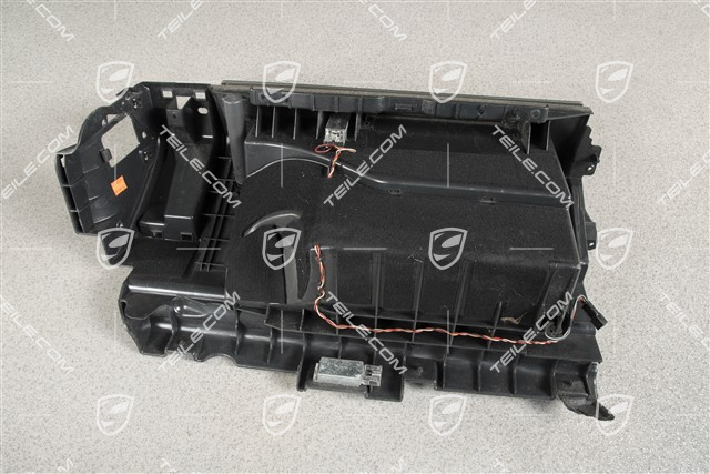 Handschuhkasten, Kunstleder, steingrau, komplett