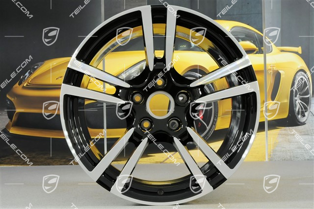 19" Felgensatz Turbo II, 8,5J x 19 ET56 + 11J x 19 ET51, für Turbo / Turbo S / GTS, schwarz hochglanz