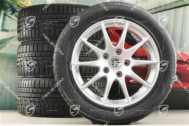 18" Panamera S, Winterräder Satz, 8J x 18 ET 59 + 9J x 18 ET 53 + Nokian Winterreifen 245/50 R18 + 275/45 R18, mit RDK-Sensoren