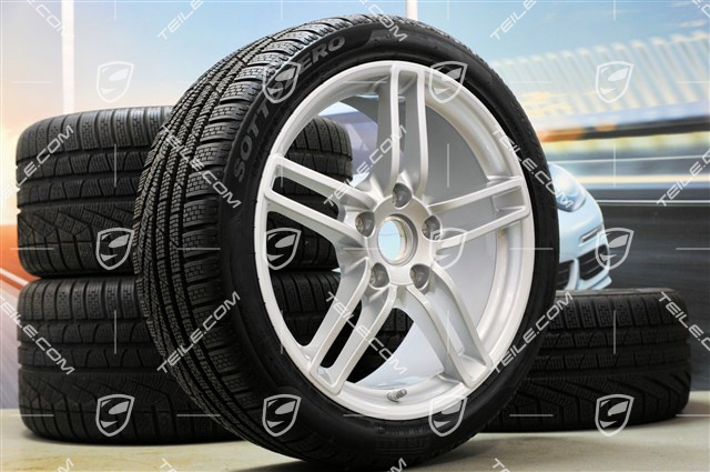 19-inch Carrera winter wheel set, 8,5J x 19 ET54 + 11J x 19 ET69 + NEW Pirelli winter tyres 235/40 R19 + 285/35 R19, with TPMS