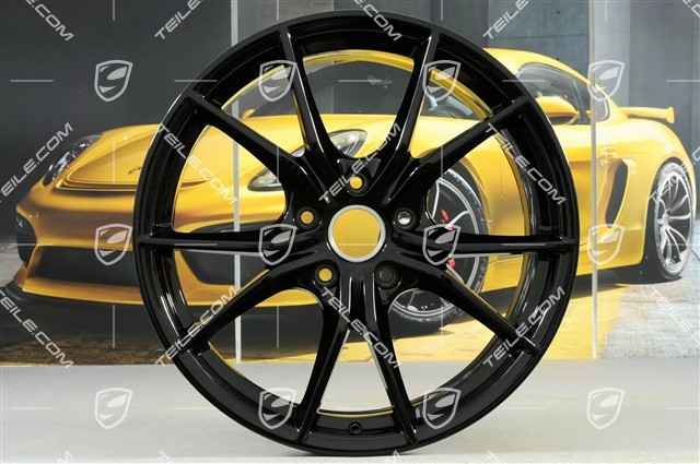 20-inch wheel rim set Carrera S IV, 8,5J x 20 ET49 + 11J x 20 ET78, for winter wheels, C2/C2S, Jet Black Metallic