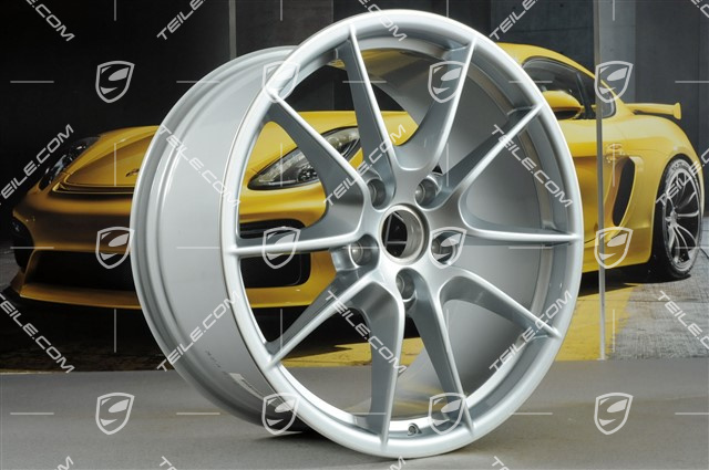 20-inch wheel, Carrera S III, 9,5J x 20 ET45, wheel spokes painted Rhodium Silver Metallic