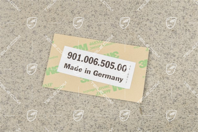 Sticker / badge, Tyre pressure