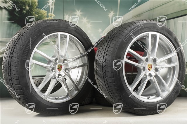 20-inch Cayenne COUPE Sport winter wheel set, rims 9J x 20 ET50 + 10,5J x 20 ET55 + NEW Continental winter tyres 275/45 R20 + 305/40 R20, with TPMS