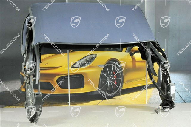 Cabriodach komplett, Glasscheibe, blau, Dichtung beschädigt Cabriodach komplett, Glasscheibe, blau, Dichtung beschädigt