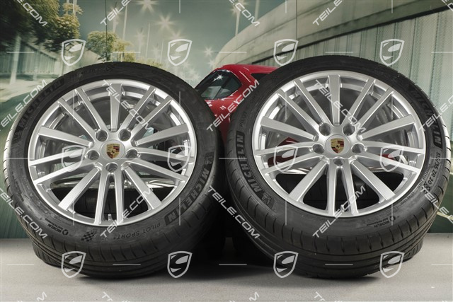 20" Panamera Design Sommerräder, Felgen 9,5J x 20 ET71 + 11,5J x 20 ET68 + Michelin Sommerreifen 275/40 ZR20 + 315/35 ZR20, mit RDK-Sensoren