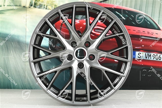21" Felga Panamera Sport Design, 10,5J x 21 ET71, do kół zimowych, Platinum satynowy mat
