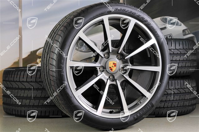 20" summer wheel set Carrera Classic II, wheel 8,5J x 20 ET51 + 11J x 20 ET52 + Tyres 245/35 ZR20 + 305/30 ZR20, without TPMS