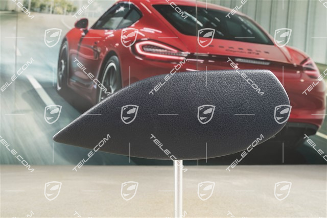 Centre console cover, Lateral, Leatherette, Metropole blue, R