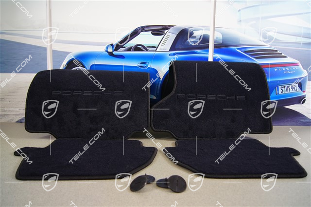 Komplet dywaników podłogowych, 4-częściowy (996), modele Cabrio/Targa z BOSE Sound-System, czarny