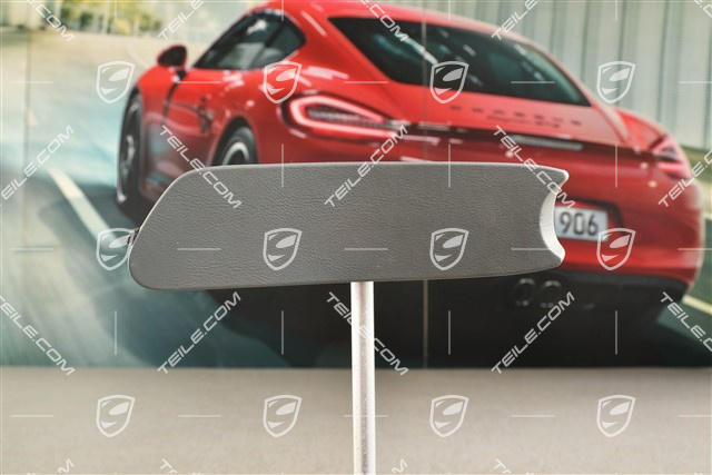 Cover, parking-brake lever, Leather, Stone Grey