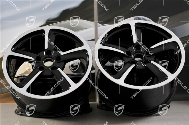 20-inch Sport Techno wheel set, 9J x 20 ET51 + 11,5J x 20 ET48, black high gloss