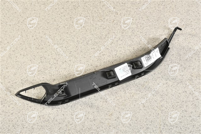 Centre console cover, Lateral, Black, L