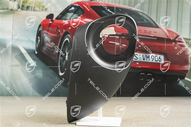 Spiegelgehäuse / Spiegel, Blende unten , Schwarz, L