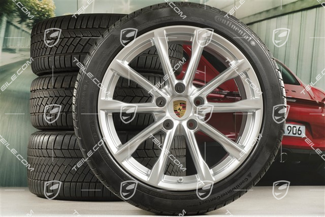 19" Boxster S Winterräder Satz, Felgen 8J x 19 ET57 + 10J x 19 ET45 + Continental WinterContact  TS 830P Winterreifen 235/40 R19 + 265/40 R19, DOT/Bj. 2018, Reifenprofil 7mm