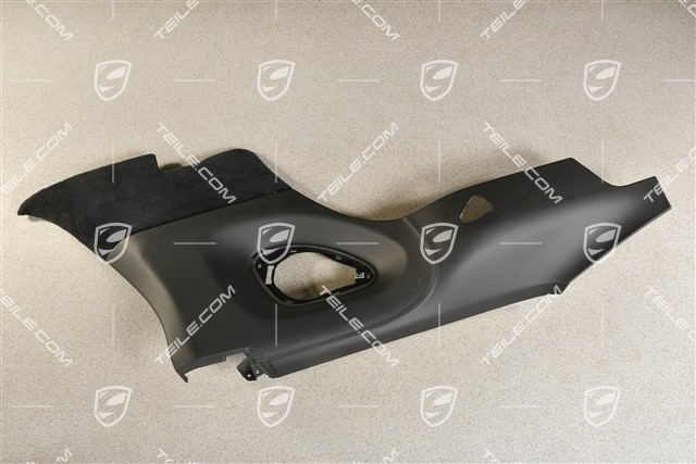 Tapicerka ściany bocznej / błotnika tylnego, skóra, czarny/popiel, coupe, L