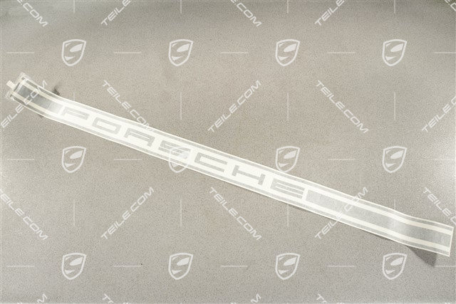 Dekorfolie mit „PORSCHE“ Schriftzug, Seitlich, Schwarz, L Dekorfolie mit „PORSCHE“ Schriftzug, Seitlich, Schwarz, L