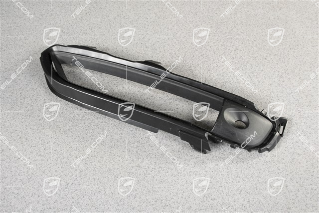 Front bumper, side ventilation grille, lower, Black matte, L