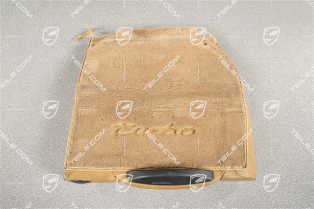 Notsitzrückenlehne / Rücksitz / Rückenlehne, Raffleder, Kaschmirbeige, Coupe/ Targa, L