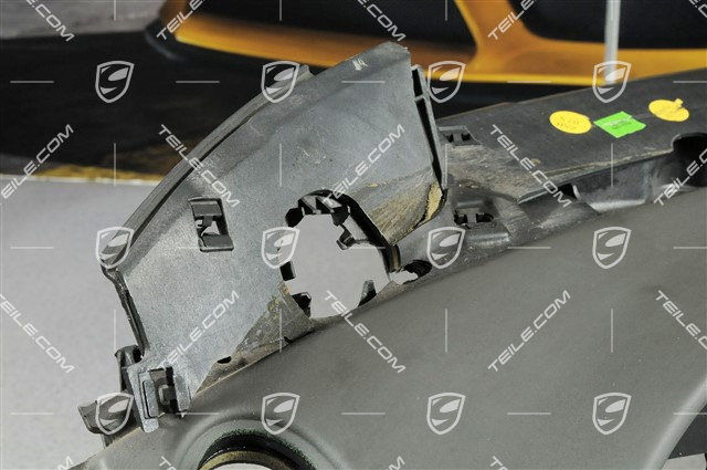 Dashboard, upper part, leather, stone grey, damaged
