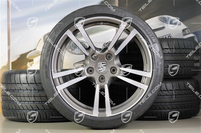 19-inch Turbo-II summer wheel set, wheels 8,5J x 19 ET56 + 11J x 19 ET51 + NEW Michelin summer tyres 235/35R19 + 305/30R19, TPMS