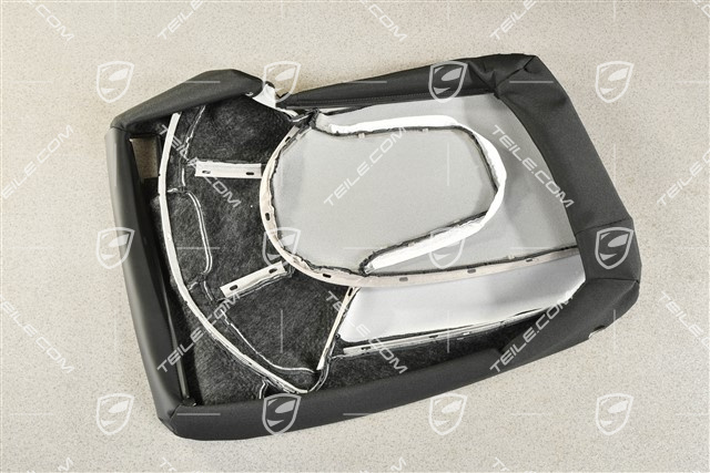 Back seat backrest cover, Sport seats, Club leather, Basalt Black, R