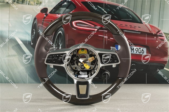 Kierownica, drewno Paldao, Marsala Red