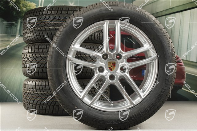 19" koła zimowe, komplet "Cayenne Turbo IV" facelift 2014->, felgi 8,5J x 19 ET59 + NOWE  opony zimoweDunlp 3D 265/50 R19, z czujnikami ciśnienia