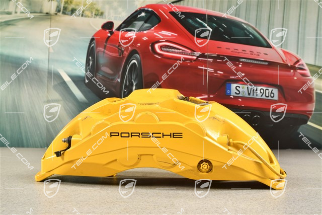 PCCB brake calliper, yellow, L