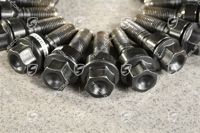 BLACK wheel bolts, set, including anti-theft device