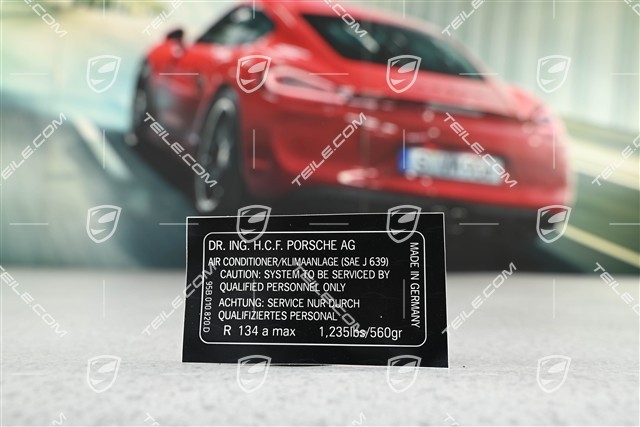 Hinweiss / Kennschild für A/C Kältemittel