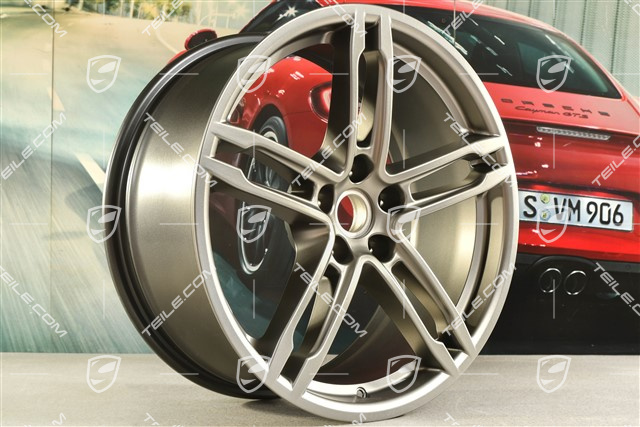 19" Felge, Turbo/Sport Design, 8,5J x 19 ET21, platinum Seidenglanz