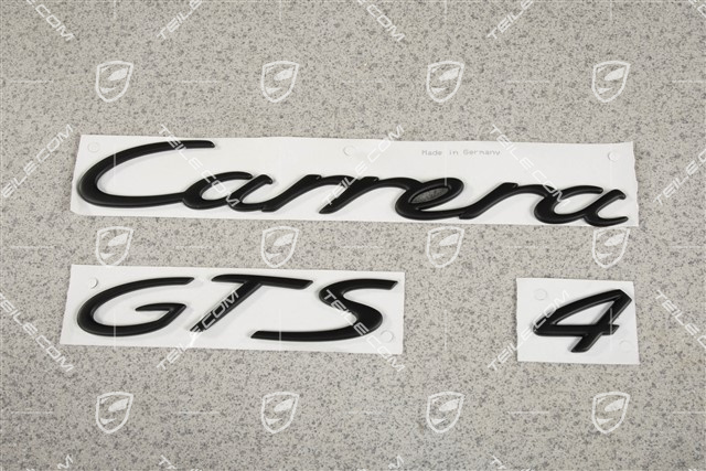 Carrera 4 GTS Badge / Emblem, Black Carrera 4 GTS Badge / Emblem, Black
