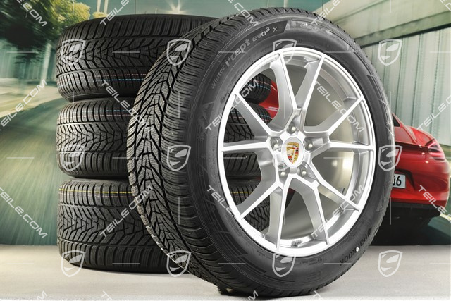 20" koła zimowe Cayenne S COUPE, komplet, felgi 9J x 20 ET50 + 10,5J x 20 ET55 + NOWE opony zimowe Hankook Winter i*eveo 3X, 255/55 R20 + 295/45 R20, z czujnikami ciśnienia