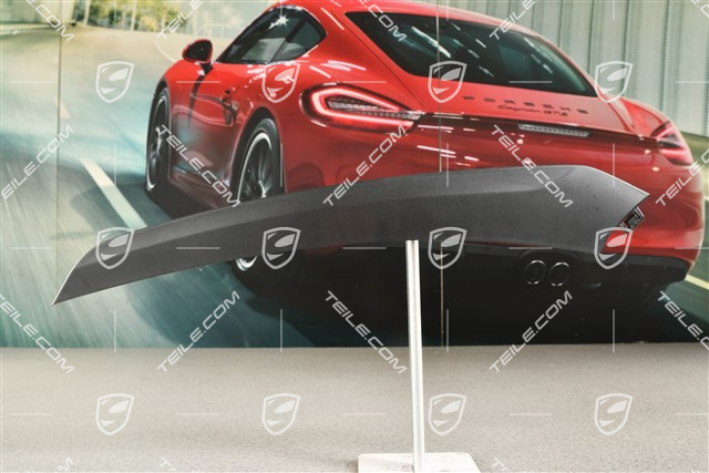 Disc / trim cover for front bumper retaining frame, Upper part, Black matte, Turbo, L