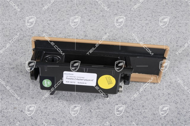 Popielniczka, dekielek skórzany, Sand beige