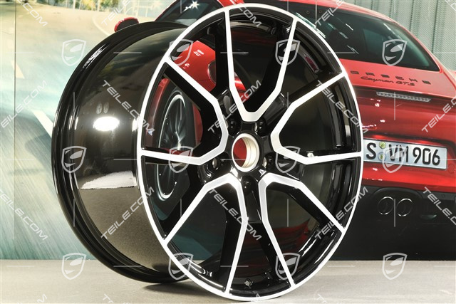21" Felga Sport Turismo GTS / RS Spyder Design, 11,5J x 21 ET66, czarny wysoki połysk