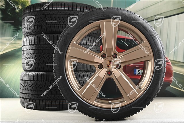 22" Winterräder Cayenne Exclusive Design Sport, Felgen 10J x 22 ET48 +11,5J x 22 ET61 + Continental Winterreifen 285/40 R22 + 315/35 R22, in Neodyme