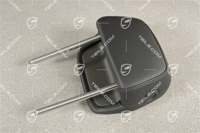 Zagłówek tylny, Skóra, Czarny, L