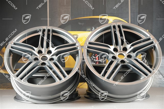 19" Felgensatz Macan Design, 8J x 19 ET21 + 9J x 19 ET21, Platinum Seidenmatt