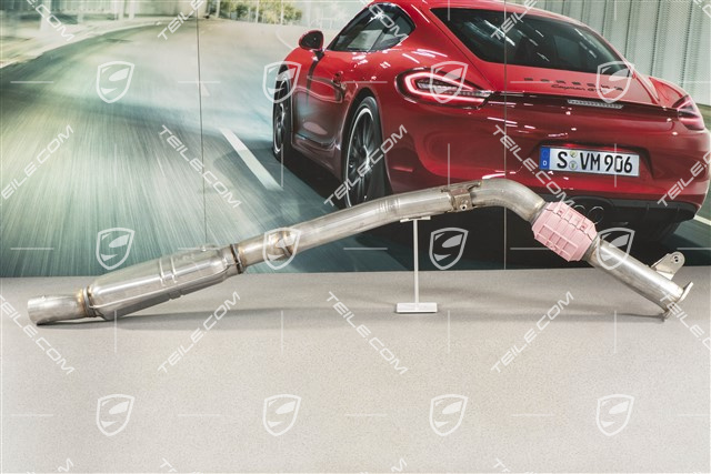 Exhaust pipe with front silencer, V6 BiTurbo 2,9L 324kW, R