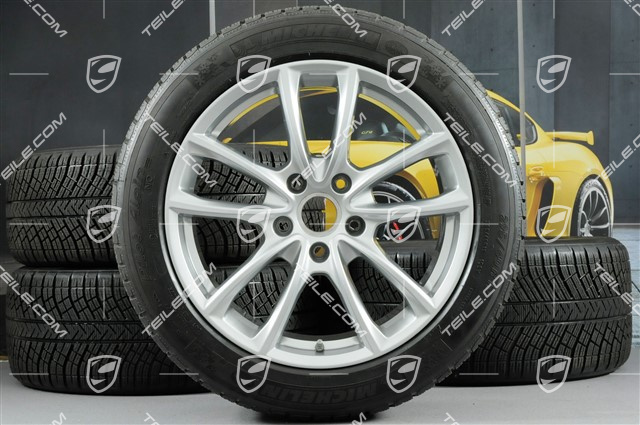 19-inch winter wheels set "Panamera S", rims 9J x 19 ET64 + 10,5 J x 19 ET62 + NEW Michelin Pilot Alpin 4 winter tyres 265/45 R19 + 295/40 R19
