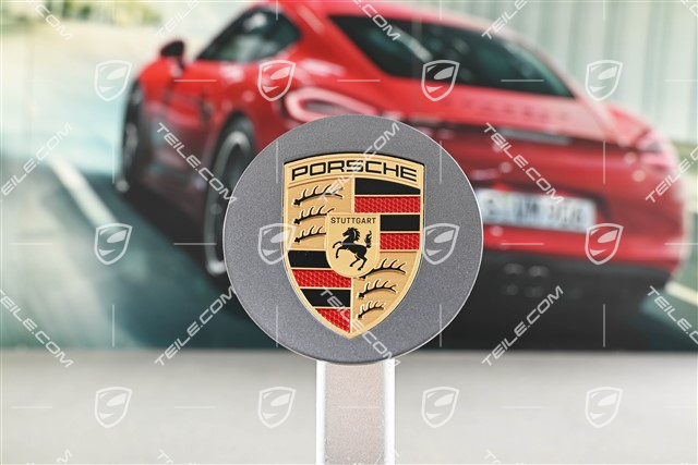 Radzierdeckel / Radnabenabdeckung, konkav, Monochrom Wappen, Adamantium Dark