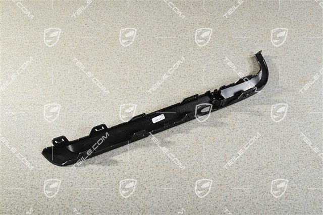 Cover trim for front bumper retaining frame / grille, Black, L