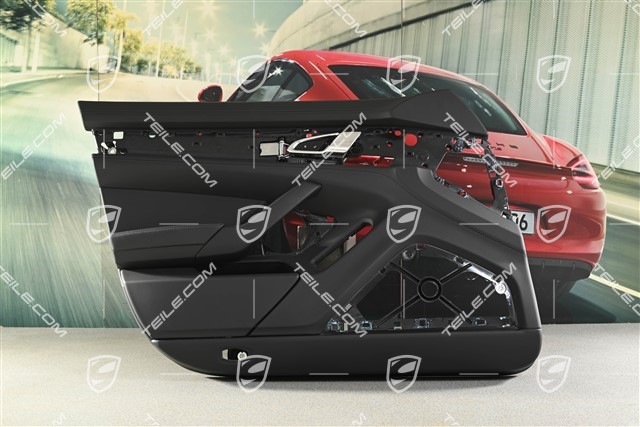 Tapicerka drzwi, Przód, skóra czarna, L